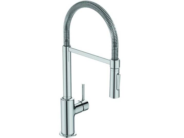 Ideal Standard Kolva Chef BC473AA Küchenarmatur mit herausziehbarer Brause 2 Strahlarten Auslauf schwenkbar Wassersparend BC473AA Chrom