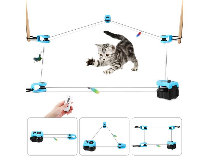 Jouet interactif pour chat, automatique/télécommande, exercice de course, Stimulation Mentale, tapis roulant pour chat, vitesse réglable, jouet pour chaton
