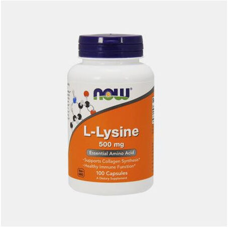 NOW L LYSINE 500mg 100 CAPSULAS VEGETAIS