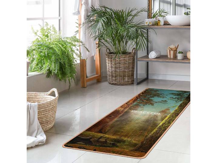 Läufer/Yogamatte Peaceful 183 x 61cm Grün