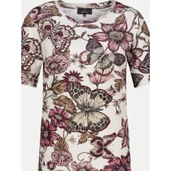 T-Shirt mit Blumen-Muster Mehrfarbig 44
