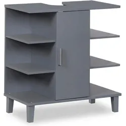 Relaxdays, Waschbeckenunterschrank, Waschbeckenunterschrank Tür & Ablagen (64 x 31 x 65 cm)