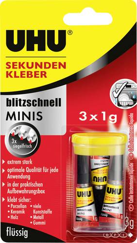 UHU blitzschnell MINIS flüssig Sekundenkleber 45415 3g