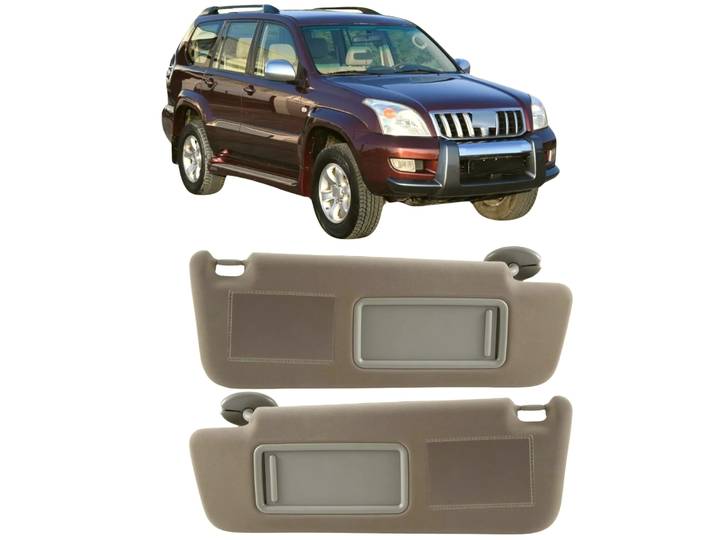 Pare-soleil pour conducteur gauche et passager, pour Toyota Land Cruiser J12, Prado LC120 2002 2003 2004 2005 2006 2007 2008 2009