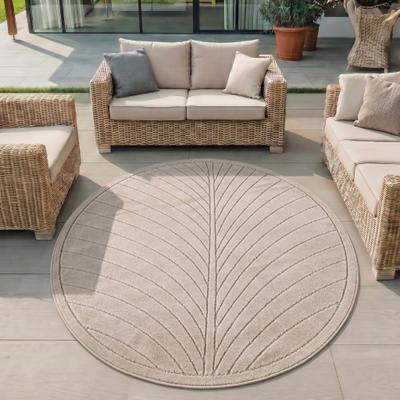 Outdoorteppich AYYILDIZ TEPPICHE "NOVA 1204 , auch als Läufer und Rund", beige, H:8mm Ø:80cm, Polypropylen (PP), Teppiche, Outdoorteppich, Material aus schmutzabweisendem Polypropylen, In-/Outdoor geeignet
