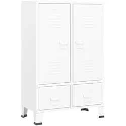 vidaXL Kleiderschrank Industrie-Stil Weiß 67x35x107 cm Stahl