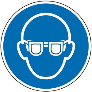 Abtec Hinweisschild ISO 7010 M004, Folie, Ø 20 cm, Gebotszeichen, Augenschutz benutzen