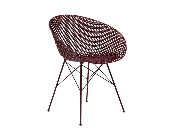 KARTELL chaise SMATRIK (Prune / Prune - polycarbonate coloré dans la masse et acier)