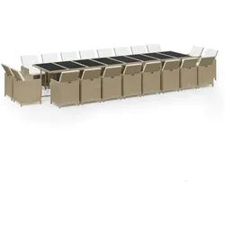 vidaXL, Gartentisch + Balkontisch, Marmelis (Ohne Fussablage) (107 x 107 x 74 cm)