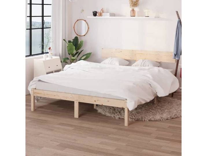 LEMON*Structure de lit - 2 Personnes lit d'appoint bois massif SOLOMON3412 Août