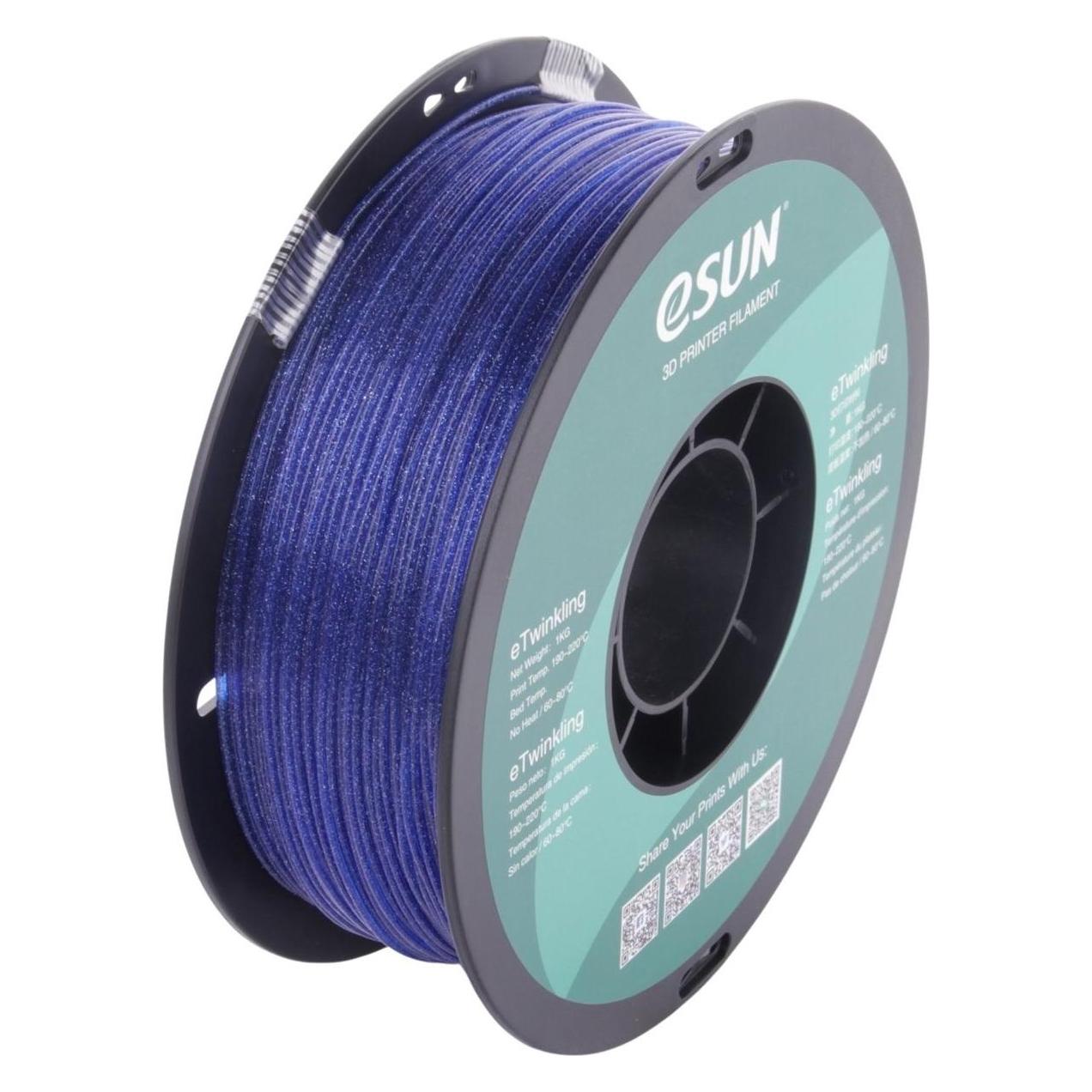 eSUN ETWINKLING 1,75mm BLUE 1kg 3D FILAMENT (PLA, 1000 g, 1.75 mm) (ETWINKLING175U1)