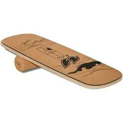 Tchibo - F2 Cork Balance Board Set Pill mit Korkrolle - schwarz