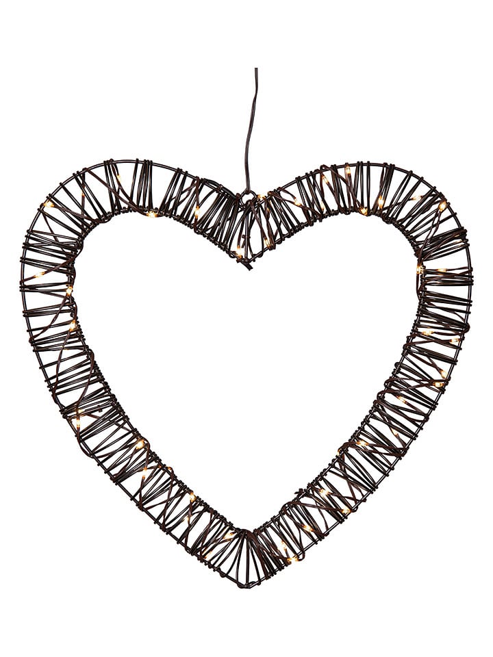 STAR Trading LED-Dekoleuchte ''Vicke Wreath'' in Braun - (L)40 x (B)40 cm - onesize