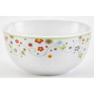 Müslischale VAN WELL "Vario", bunt (flower), B:21,5cm H:14,5cm T:15cm Ø:14cm, Porzellan, Schüsseln, Müslischale, spülmaschinen- und mikrowellengeeignet