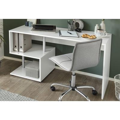 Schreibtisch VOGL MÖBELFABRIK "Essy", weiß, B:137cm H:73cm T:137cm, Tische, Schreibtisch, mit offenen Elementen