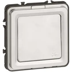 Legrand Universal Aus-/Wechsel- 77811 Schalter 1-polig nicht bel. Soliroc IP5, Schalter + Taster, Grau, Silber