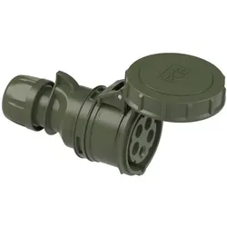 PCE 2152-6.u CEE-Kupplung 16A 5p 6h IP67 SHARK (bronze-grün) 21526u