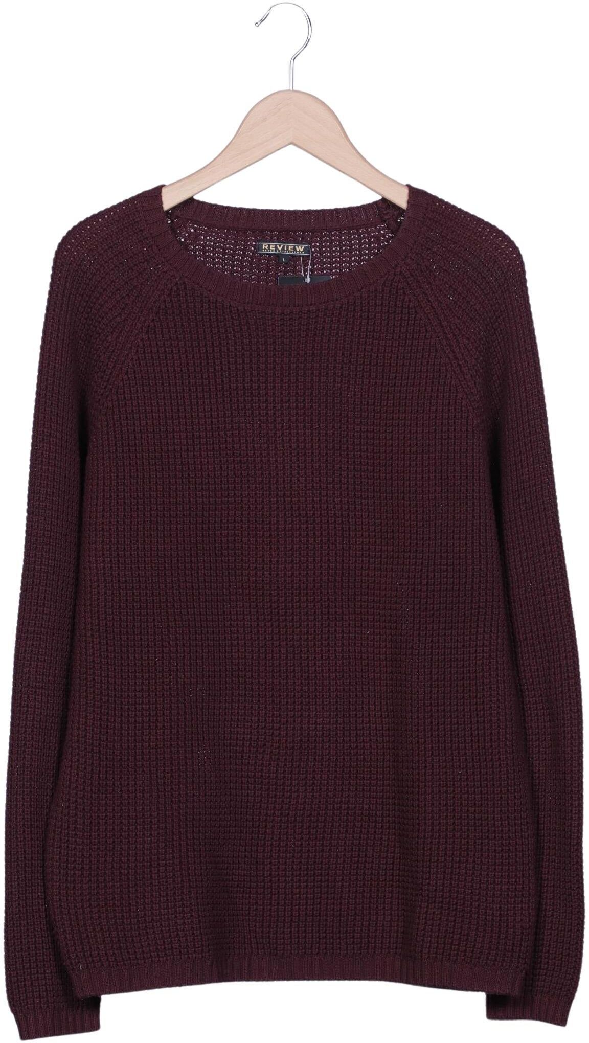 Review Herren Pullover, Bordeaux, Gr. L, Baumwolle - Second Hand