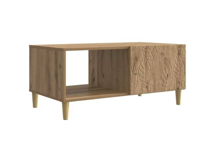 GHVBNMF Couchtisch 90x50x40 cm Holzwerkstoff Eiche-Optik Wohnzimmertisch Mit praktischem Staufach und robusten Holzbeinen bringt dieser Tisch Ordnung und Gemütlichkeit in Ihr Wohnzimmer.