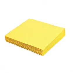 VEPATIM 80x Servietten 33 x 33 cm 1/4-Falz 3-lagig gelb