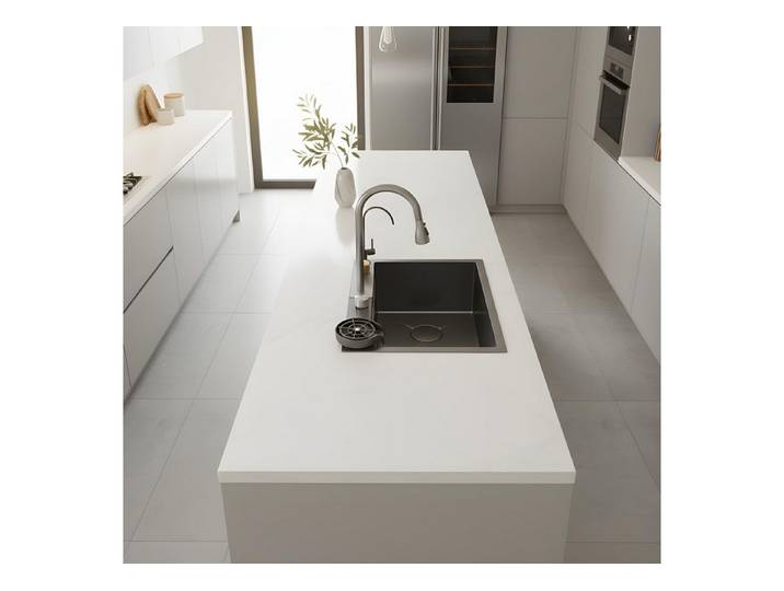 LuxaSteel Edelstahlspüle Smarte Küchenspüle – Einbauspülbecken mit Wasserfall-Funktion, (Komplettset), Smartes Geschirrspülbecken mit hohem Funktionsumfang