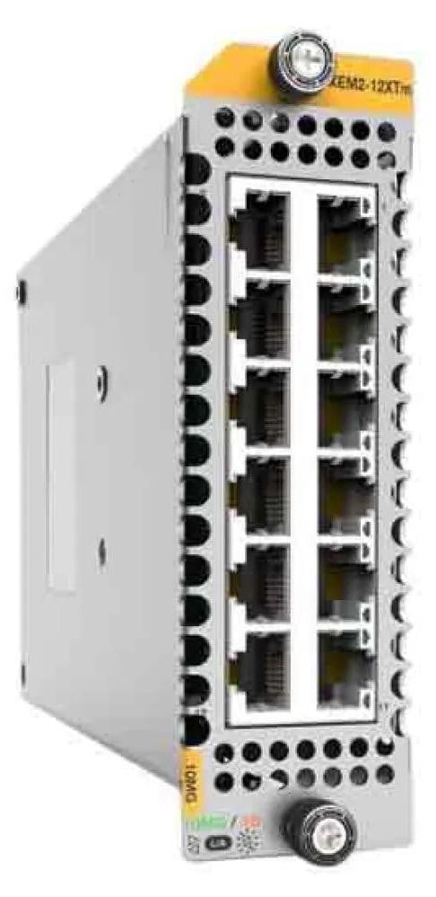 Allied Telesis XEM2-12XTm Ethernet Module met 2,5 Gigabit, 10 Gigabit en Gigabit Ethernet, 29 W