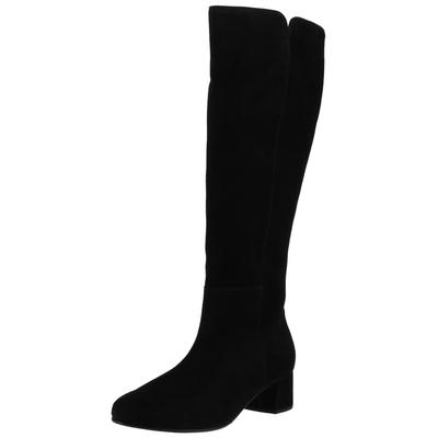 Stiefel GABOR "Gabor Stiefel Veloursleder", Damen, Gr. 42,5, schwarz, Schuhe Stiefel