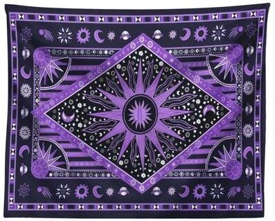 Uplifted Finds Indian Tarot Mandala Tapestry   Bohemian Divination Aesthetic Wall Hanging d 200 X 150 Cm