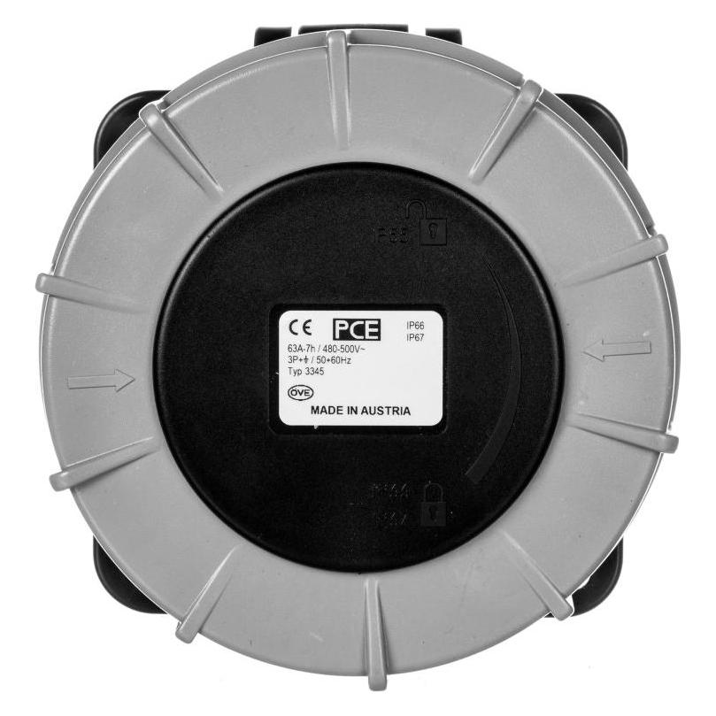 PCE Gerade Einbausteckdose 63A 4P 500V 3345-7 - 3345-7 (3345-7)