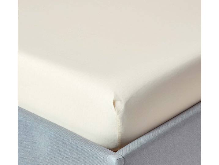 Homescapes Hoeslaken 120x190 cm – Crème – 100% Egyptisch Perkal Katoen – 200 TC