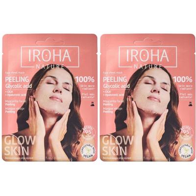 Iroha Masq Tissu Glow Peeling x2 2x23 ml Gesichtsmaske