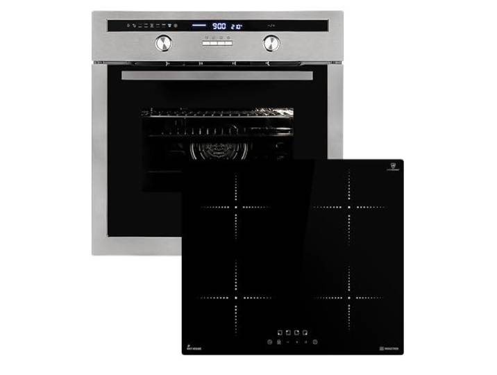 Autarkes Herdset: 60cm Einbaubackofen EB8013ED + 59cm Induktionskochfeld IH85900RL Drehspieß Kerntemperaturfühler Grill Heißluft Teleskopauszüge Automatik-Timer SET8013IH859RL