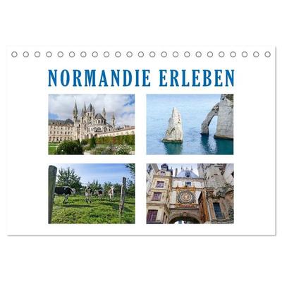 Normandie erleben (Tischkalender 2027 DIN A5 quer), CALVENDO Monatskalender