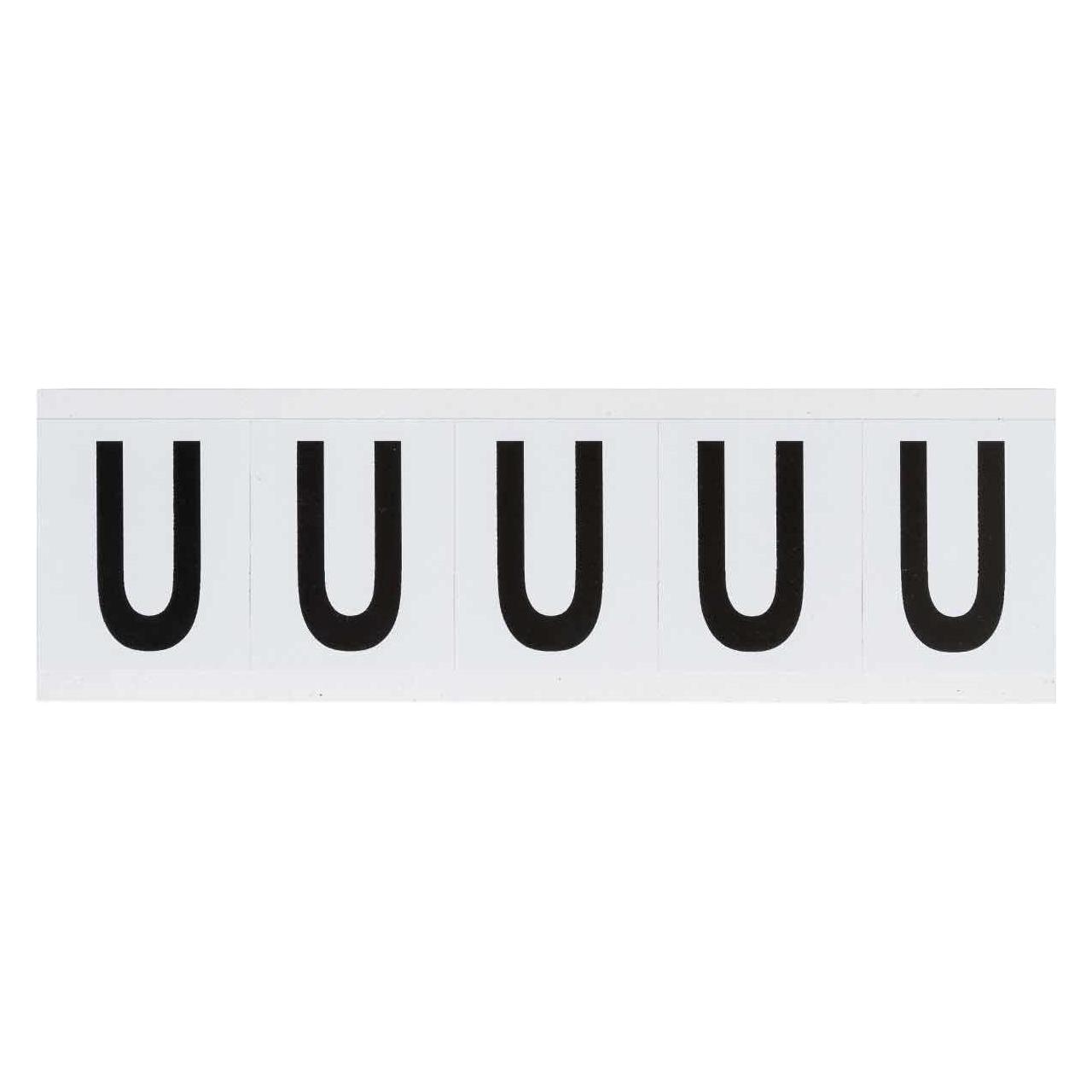 Brady 9714-U, B-946, Vinyl, Schwarz auf Weiss, Beschriftung: U, 46 x 57mm, Schrifthöhe 49mm(25 K. á (9714-U)
