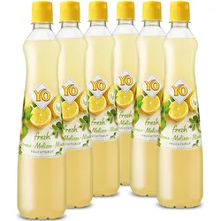 6 × YO fresh Sirup Zitrone-Melisse-Minze