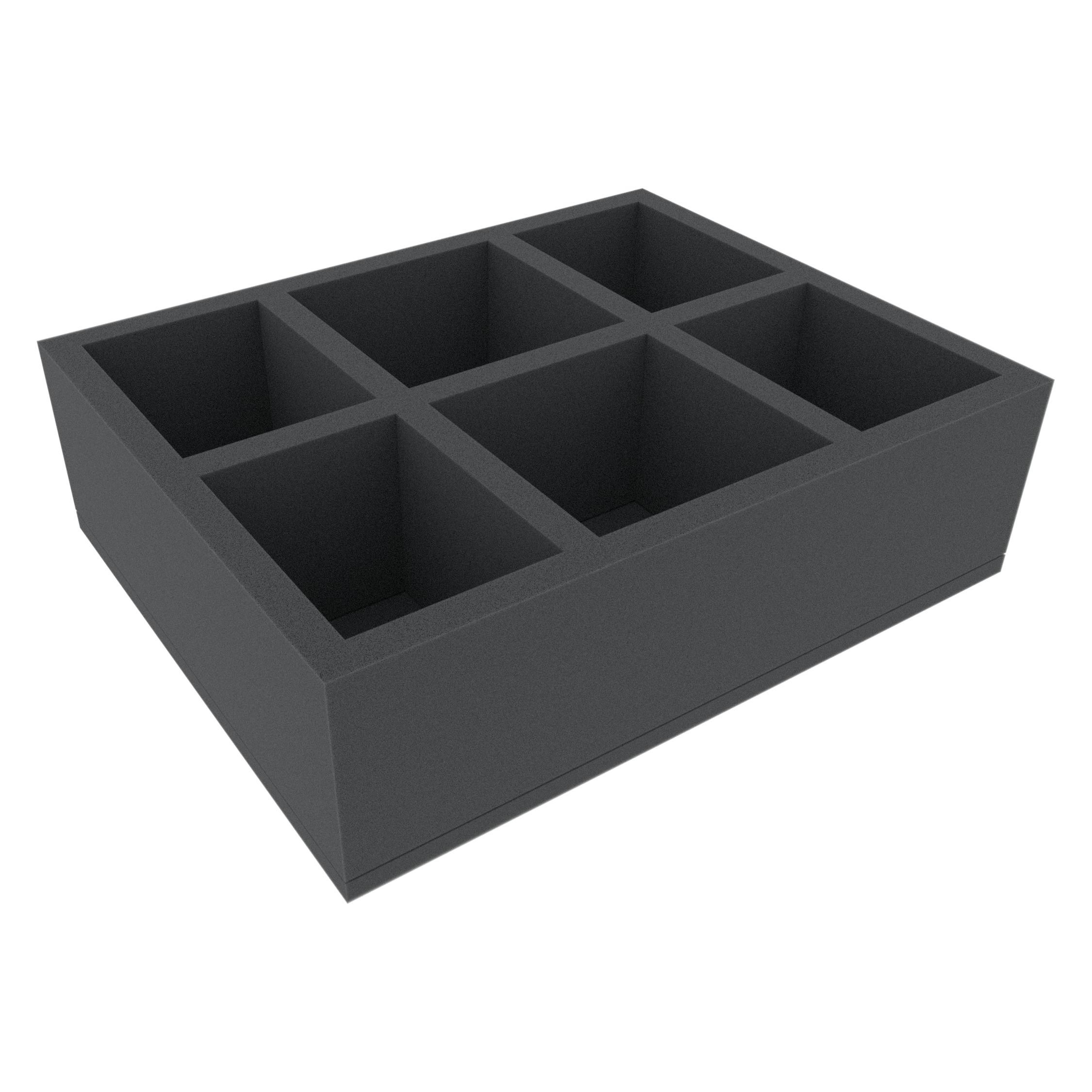 Feldherr FSMEKU100BO - 100 mm Full-Size Schaumstoffeinlage mit 6 Fächern (Schaumstoff) (FSMEKU100BO)