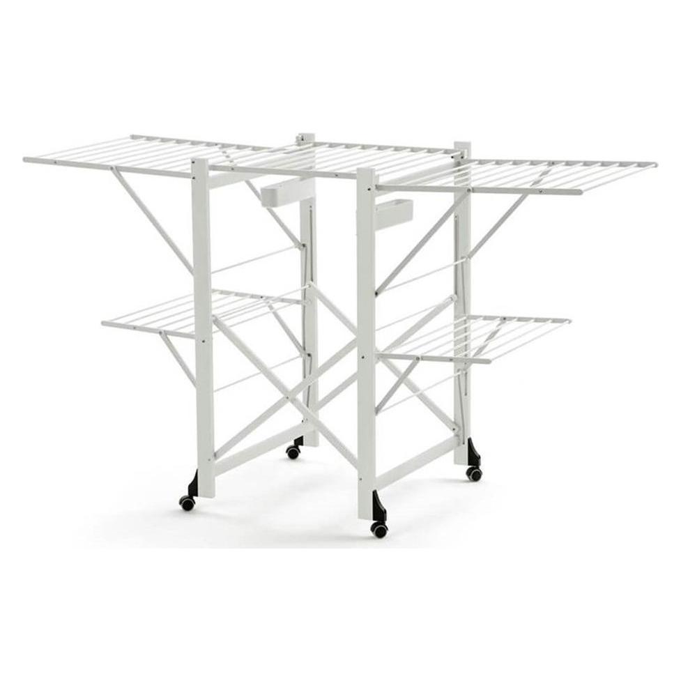 ARREDAMENTI GABBIANO Wäscheständer auf Rädern - 175 x 67 cm Weiss (30 m) (600 GABBIANO)