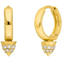 LEAF - OHRRINGE - MINI CREOLE - simple stud, gold
