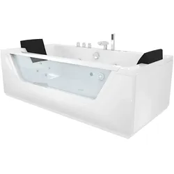 Whirlpool mit Reinigungsfunktion Pool Badewanne Wanne AcquaVaporeW83-A-SC 90x180 aktive Schlauch-Reinigung +70.-€