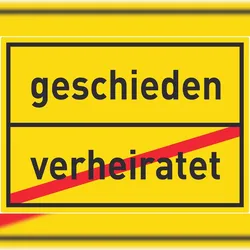 HB-Druck geschieden verheiratet Aufkleber Ortsaufkleber A0 (841x1189mm)
