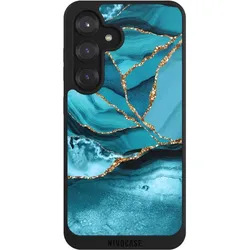 Nivocase Handyhülle für Samsung Galaxy S25 Hülle NIVOpure Case Schwarz Edelstein Glitzer Look Marmor (Samsung Galaxy S25), Smartphone Hülle, Schwarz