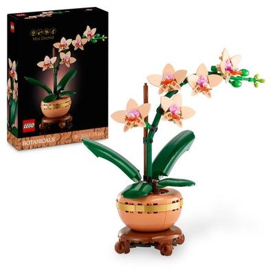 LEGO Botanicals 10343 Mini-Orchidee, Kunstblumen Set für Erwachsene