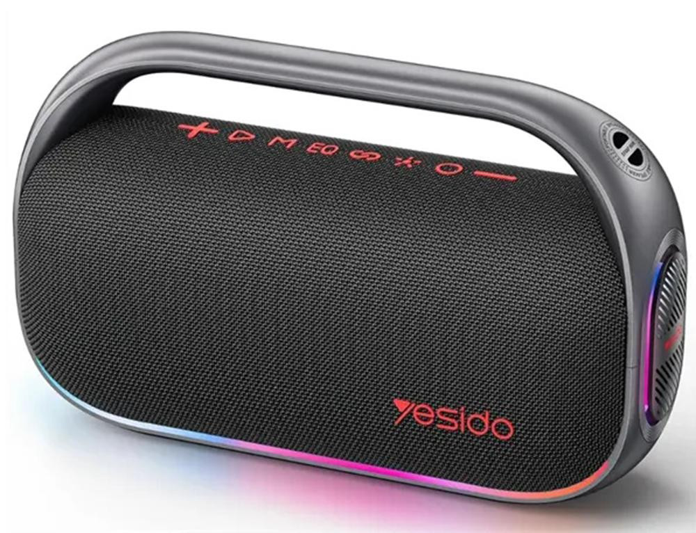 Yes I Do Draadloze speaker YSW31 met RGB-verlichting, Bluetooth 5.0, 80W, 8000 mAh, waterdicht - zwart