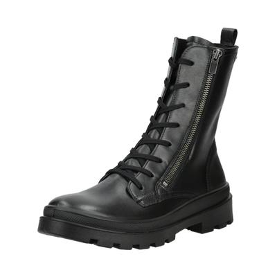 Schnürstiefelette LEGERO "Legero Stiefelette Leder", Damen, Gr. 38,5, Textil, schwarz, Leder, Schuhe Schnürstiefelette