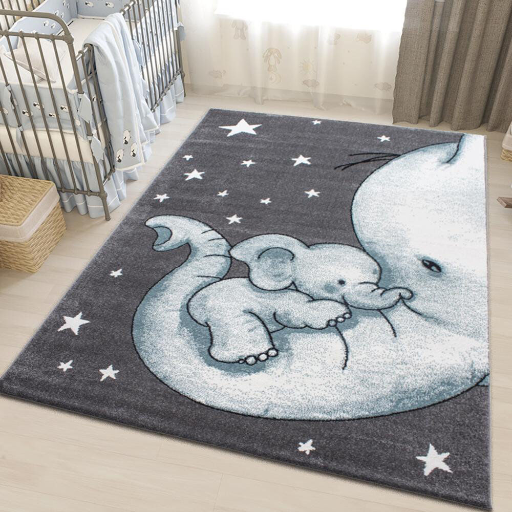 Isabelle & Max Shawnee Grey/Blue Rug Grey;Blue Rectangle 120 x 170cm