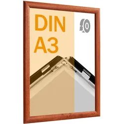 Klapprahmen A3, selbstklebend Gehrung | holzoptik, Aluminium