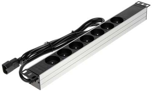 Presa Multipla 7 Prese 16a 3680w 230v Iec Montaggio Rack 19" 1u