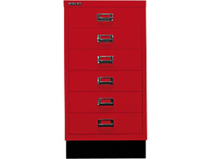 Bisley Schubladenschrank Multidrawer 6 Schübe Kardinalrot 349 x 432 x 670 mm