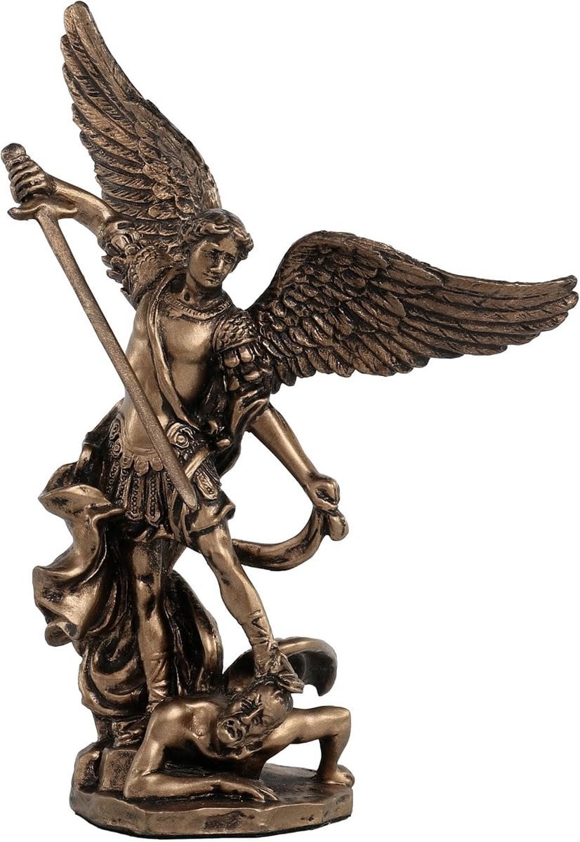 St. Michaël Aartsengel Doodt Demon Decoratief Beeldje voor op tafel