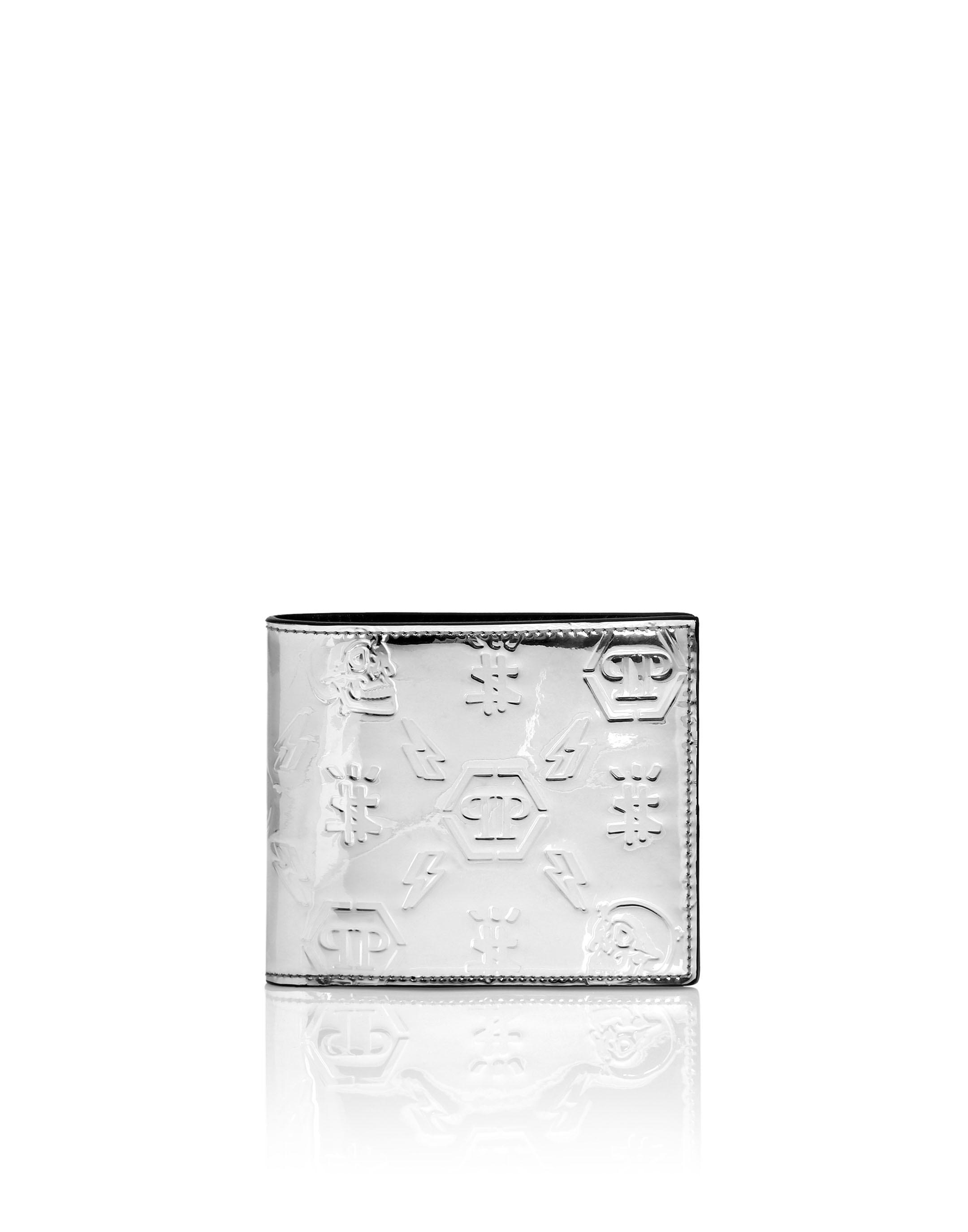 Philipp Plein Monogram-Geldbörse - Silber